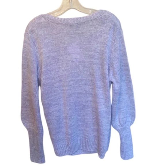 NWT Kensie Metallic Flecks Lavendar Heathered Surplus Sweater Sz L RV $79 - Picture 4 of 8